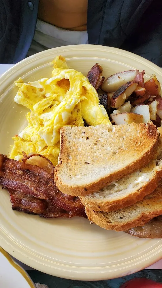 Eggs Kielbasa & Potato Pancakes or Homefries